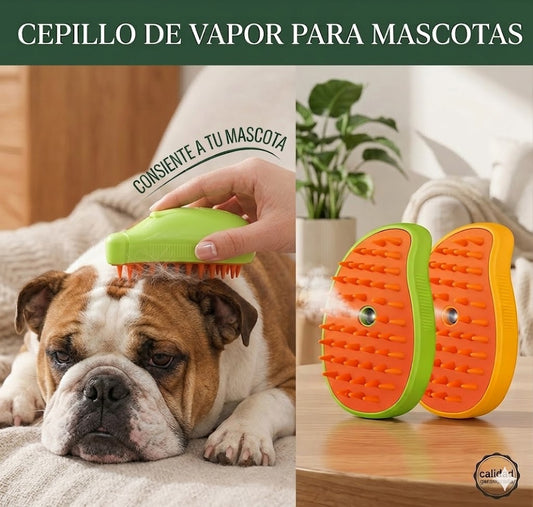 🐾 ¡Despídete del pelo por toda tu casa! El Cepillo Vaporizador 3 en 1 que tu mascota amará