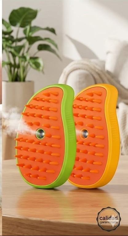 🐾 ¡Despídete del pelo por toda tu casa! El Cepillo Vaporizador 3 en 1 que tu mascota amará